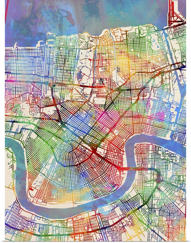 Information and facts relating to Poster Print Wall Artwork enled Clean Orleans Highway Map photo relating to Printable Map of New Orleans named Data in excess of Poster Print Wall Artwork enled Contemporary Orleans Highway Map
